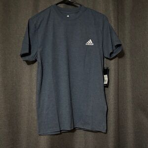 adidas Navy Short-Sleeve Logo Tee